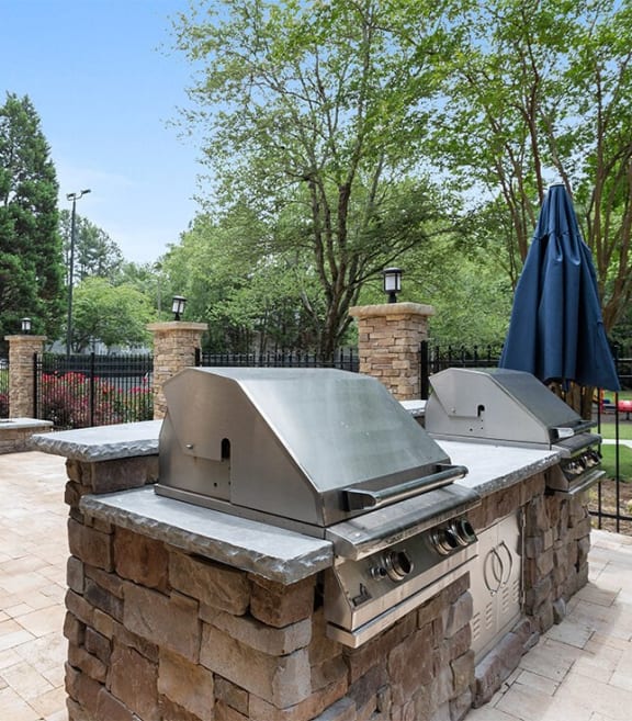 Community grills at Brookstone apartments