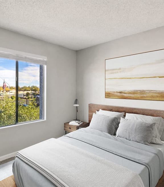 Model apartment bedroom