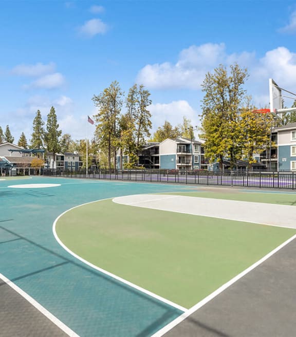Outdoor basketball court