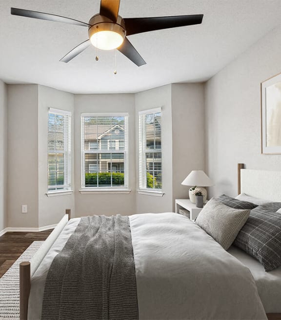 Model apartment bedroom