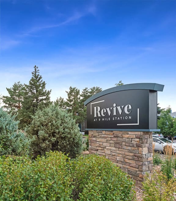 Revive at 9 mile station entrance sign