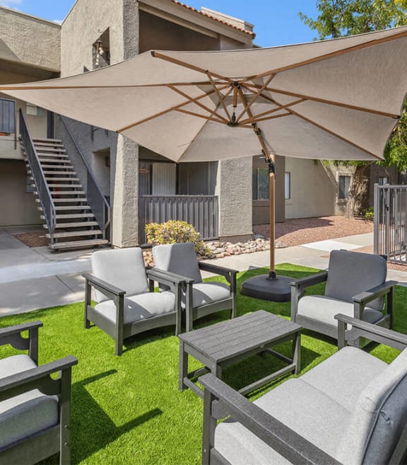 Outdoor lounge area