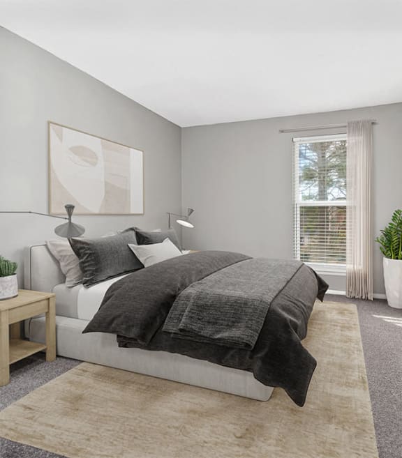 Model apartment bedroom