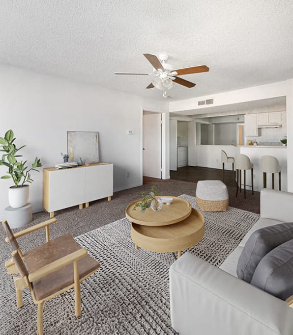 Model apartment living room