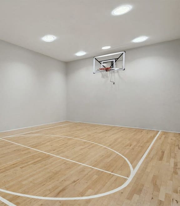 Indoor basketball court at Fountains at Point West