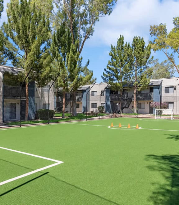 Outdoor soccer area