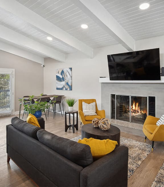 Community clubhouse lounge area at Revive at 9 Mile Station