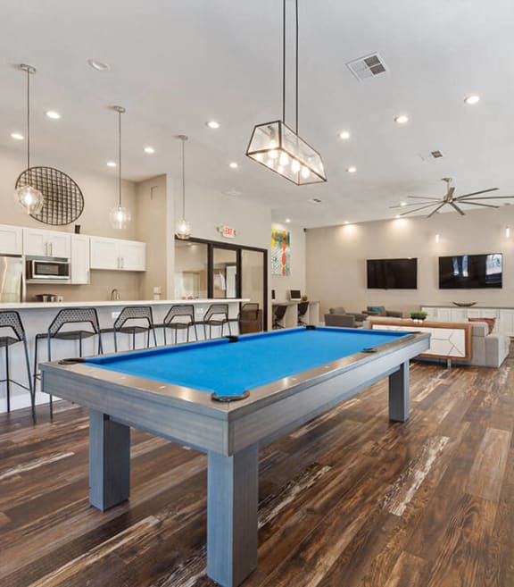 clubhouse and pool table at Verona Park, Mesa, 85210