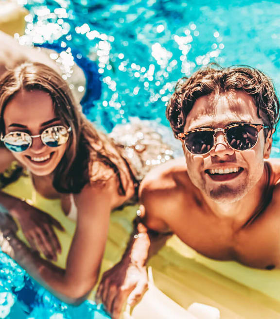 Stock Photo of Friends Swimming-SMLAM.