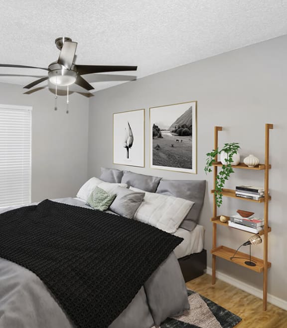 Model apartment bedroom