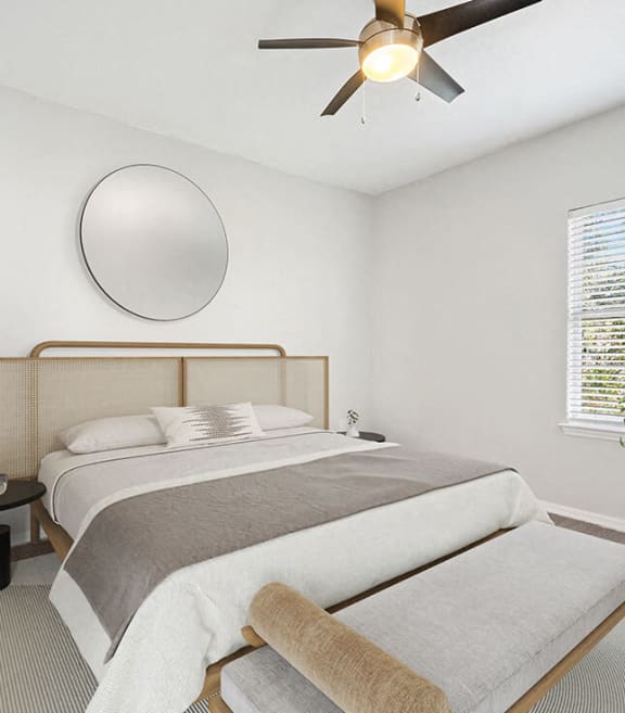 Model bedroom at Veranda at Westchase Apartments in Tampa, Florida
