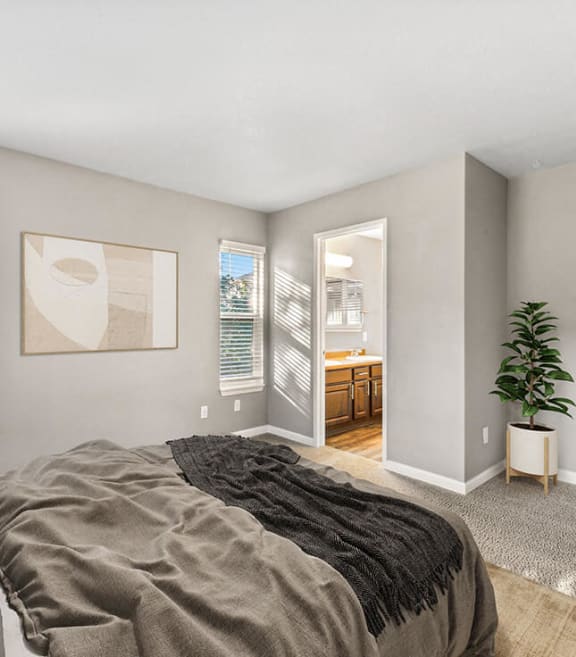 Model apartment bedroom