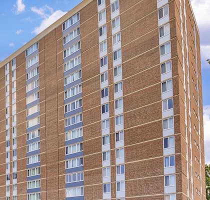 a large brick building at Ashton Heights, Suitland-Silver Hill, MD, 20746