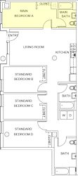 Olive Floor Plan Main Bedroom