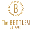 The image shows a logo with a large letter B in the center, surrounded by a laurel wreath, and the text "The BENTLEY at 490" below it.