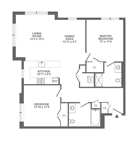 Floor Plan  two bedroom