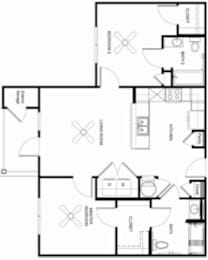  Floor Plan 2 Bedroom