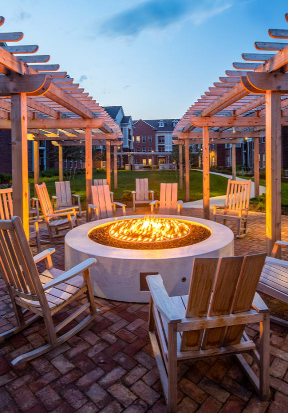 A Modern Firepit at Canopy at Ginter Park Apartments, Richmond, VA, 23227
