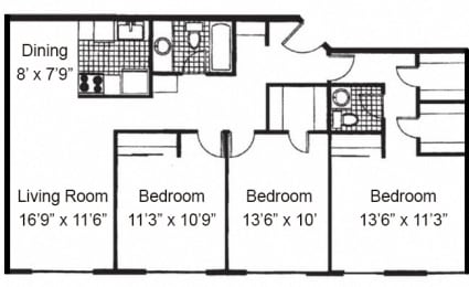  Floor Plan 3 Bedroom