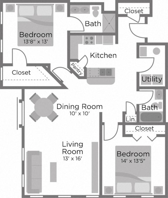Landing Floor Plan at Roebling Row, Covington, Kentucky