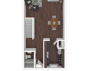 Crane Village 2 Bedroom TH 2BX floor plan