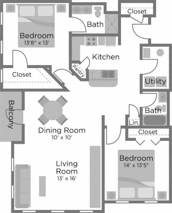Monroe Floor Plan at Roebling Row, Kentucky