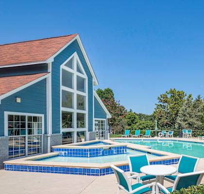 our apartments showcase an unique swimming pool