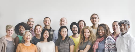 a group of people posing for a picture
