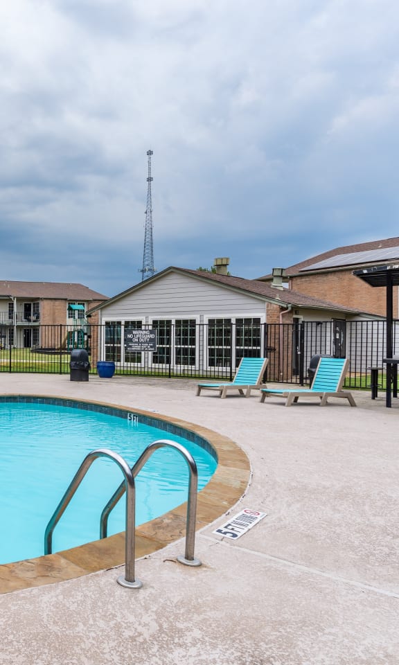 the swimming pool at our apartments
