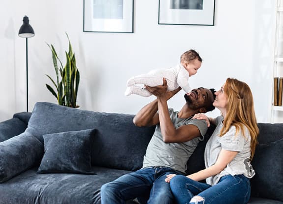 family on the couch at Banyan Pointe, Coconut Creek, 33073