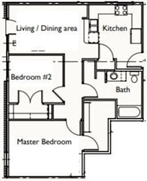  Floor Plan 2 Bedroom
