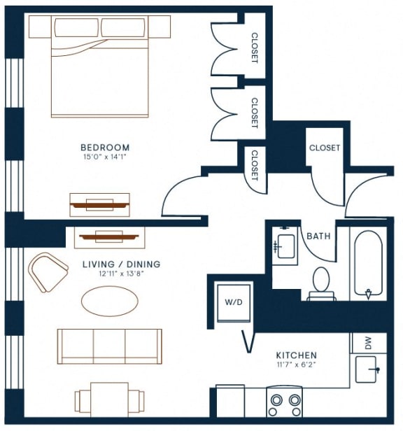 Belden Stratford | 1 Bedroom 1 Bath | 683 Sq Ft  at The Belden Stratford, Chicago, Illinois
