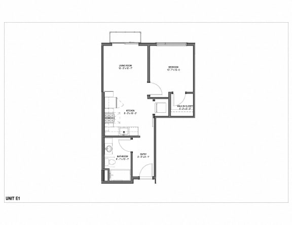 Floor Plan  1-Bedroom