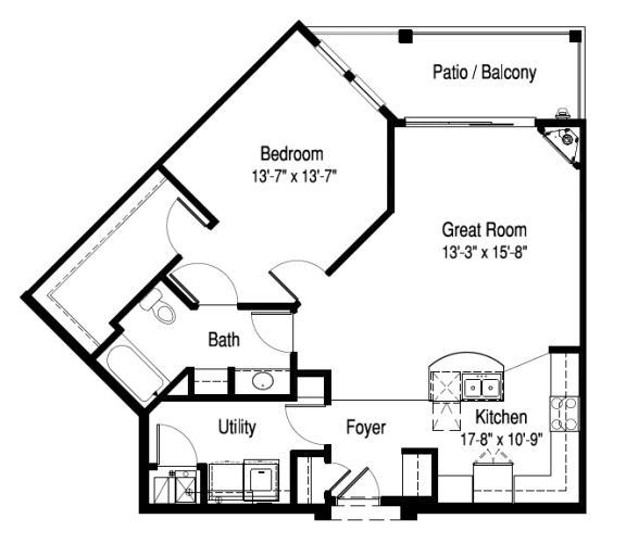 Artisan 1x1F 2D Floor Plan