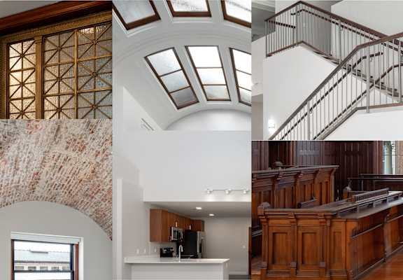 A collage of images showing different interior designs.