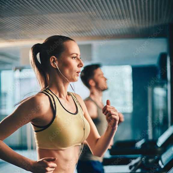 People running on a treadmill at Legacy at Cibolo Apartments, Boerne, TX