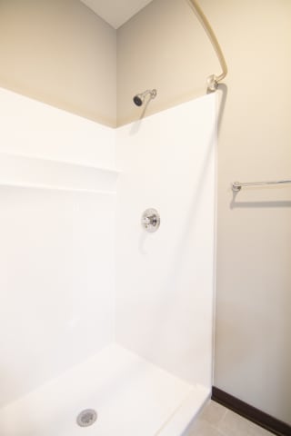 Shower in the bathroom at 360 at Jordan West