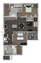 Floor Plan  two bedroom floor plan at 808 west apartments