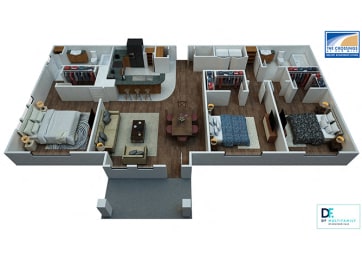 Floor Plan  Aurora Floor Plan At Virginia Beach Apartments