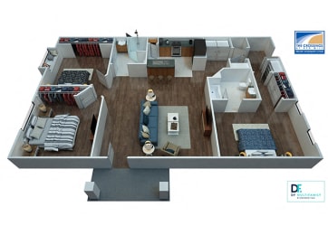 Floor Plan  Beachcomber Floor Plan At Virginia Beach Apartments
