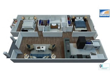Floor Plan  Latitude Floor Plan At Virginia Beach Apartments