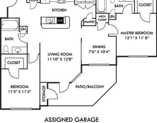 Floor Plan Kenyon with Assigned Garage