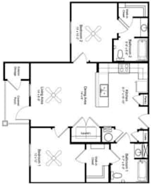  Floor Plan 2 Bedroom