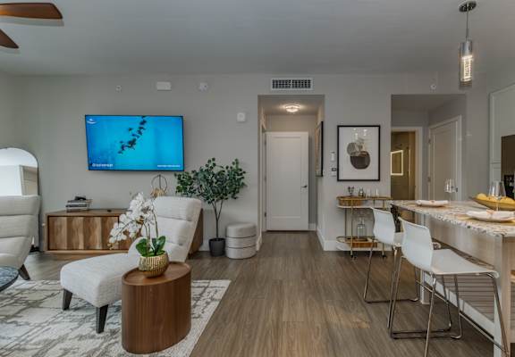 Living room view and dining room at Portofino Vineyards, Fort Myers, FL, 33967