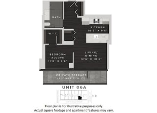 Unit 06A Floor Plan Unit 06A Floor Plan at 640 North Wells, Chicago, 60654