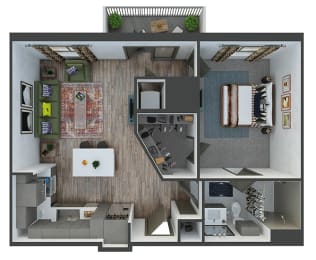 Steinway 1 Bedroom, 1 bath. Kitchen with Island and Pantry. stackable washer/dryer. Patio/Balcony