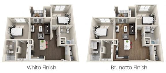Floor Plan  Two Bedroom Floor Plan | 1,250 Sq. Ft.  at Tega Cay, Fort Mill, SC, 29708