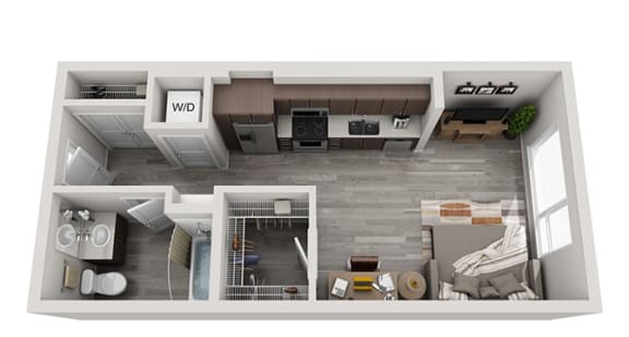 Baseline 158 3D floor plan A1 studio