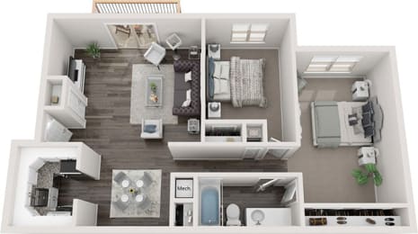 Crossroads 2 Bed at Southridge, Kansas City, KS, Kansas, 66103
