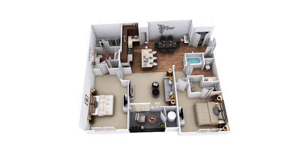 2 Bed - 2 Bath |1,233 sq. ft. Vail